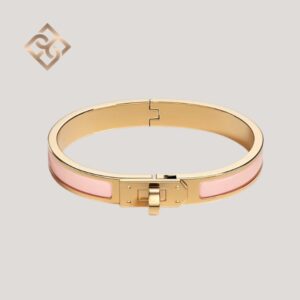 Hermès Mini Clic Kelly Bracelet- Rose Candeur - YGHW - PM