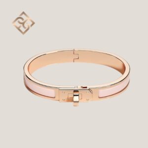 Hermès Mini Clic Kelly Bracelet- Marron Glacé RGHW - PM