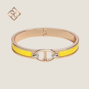 Hermès Mini Clic Chaine d'Ancre Poussin - RGHW - PM