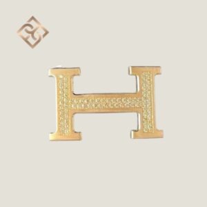 Hermès “Constance” Rose Gold Diamond H belt buckle